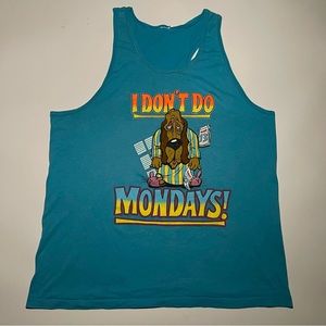 Vintage 90s I don't do Mondays Cartoon Humor Graphic SINGLE STITCH Tank Top